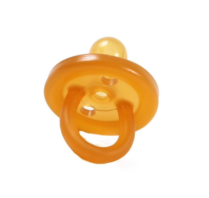 Sweetie Rubber Pacifier Natural Rubber Pacifier Rounded 2 Count (0-6 Month/Small) - Image 4